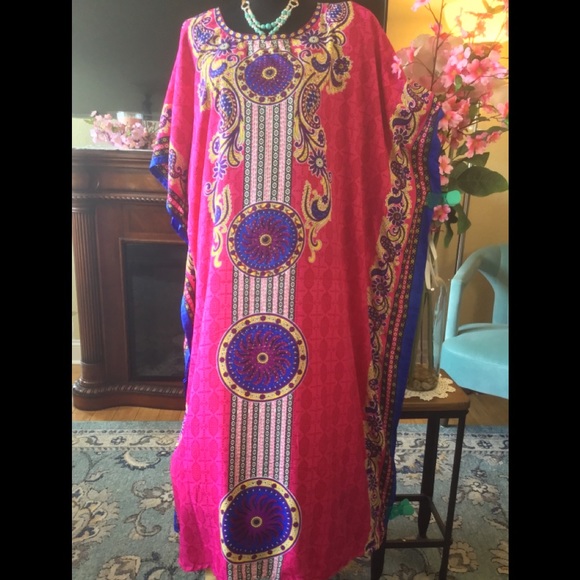 🌷NWT SANTE CELESTIAL FULL LENGTH CAFTAN DRESS - Picture 7 of 11